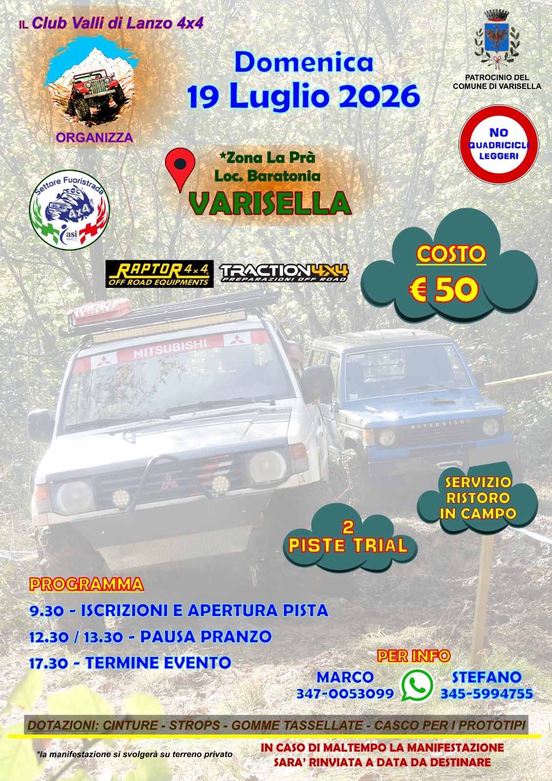 Locandina con programma